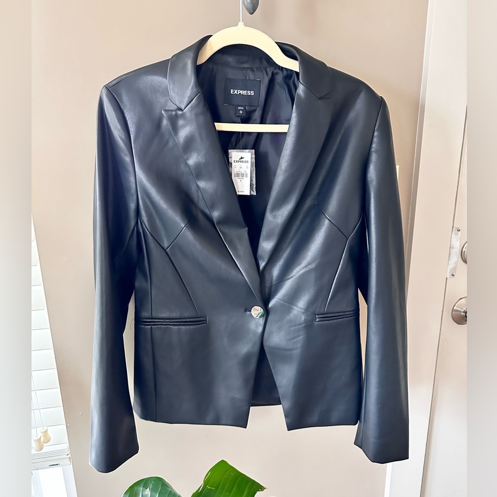 Express leather blazer jacket NWT